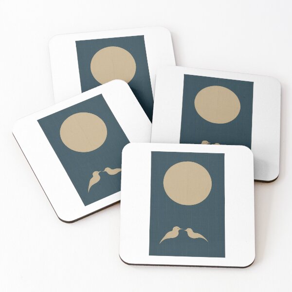 Item preview, Asagi-ji Futatsu Hato Mon – Japanese Dove Emblem on Pale Blue designed and sold by tokomoroJP.