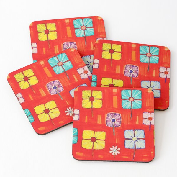Item preview, FLOWERS ON RED designed and sold by andalaimaging.