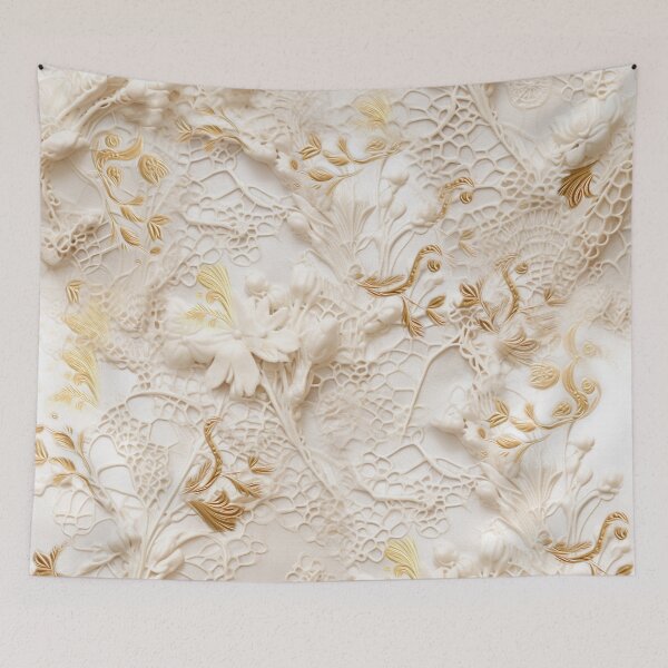 Item preview, Luxurious leather texture flowers in Creams and Gold designed and sold by NadineMay.