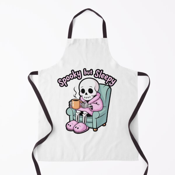 Item preview, Spooky but Sleepy – Cozy Skeleton with Coffee designed and sold by ArtByYunus.