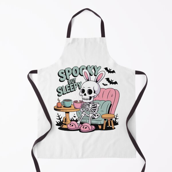 Item preview, Spooky but Sleepy – Cozy Skeleton with Coffee designed and sold by ArtByYunus.