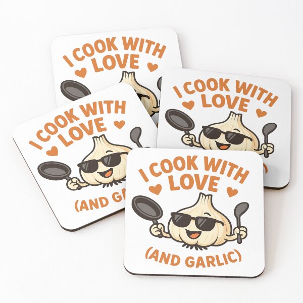 Item preview, Kitchen Humor I Cook With Love and Garlic designed and sold by Blok45.
