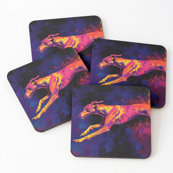 Item preview, Abstract dog in fire colors designed and sold by olenapetol.