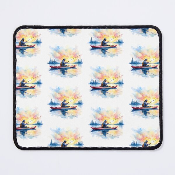 Item preview, Kayak Fisherman at Sunset on the Lake designed and sold by pixeldizajn.