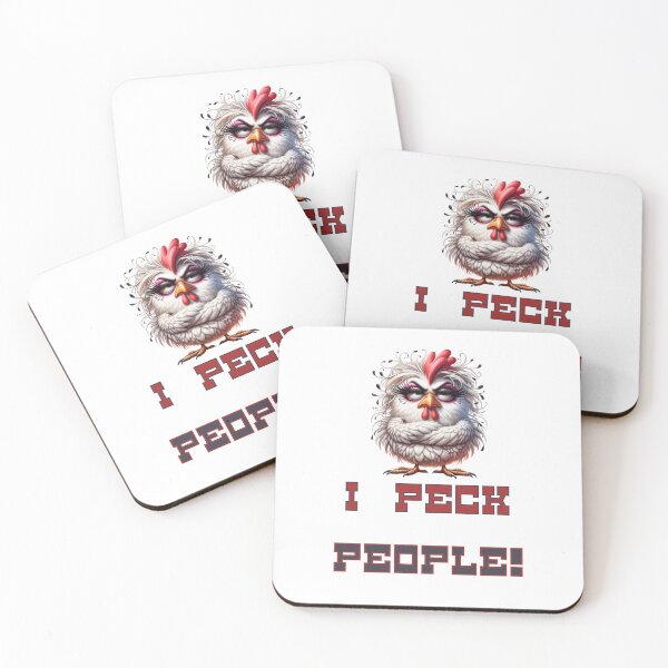 Item preview, I PECK PEOPLE! - Funny Chicken Lover Design designed and sold by Izzjack.