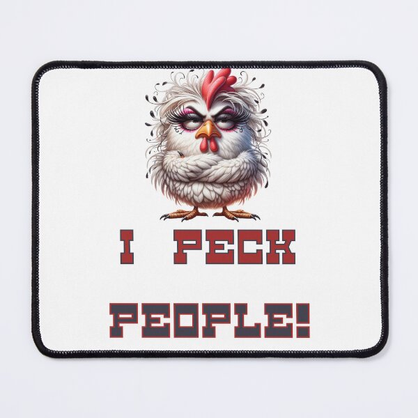 Item preview, I PECK PEOPLE! - Funny Chicken Lover Design designed and sold by Izzjack.
