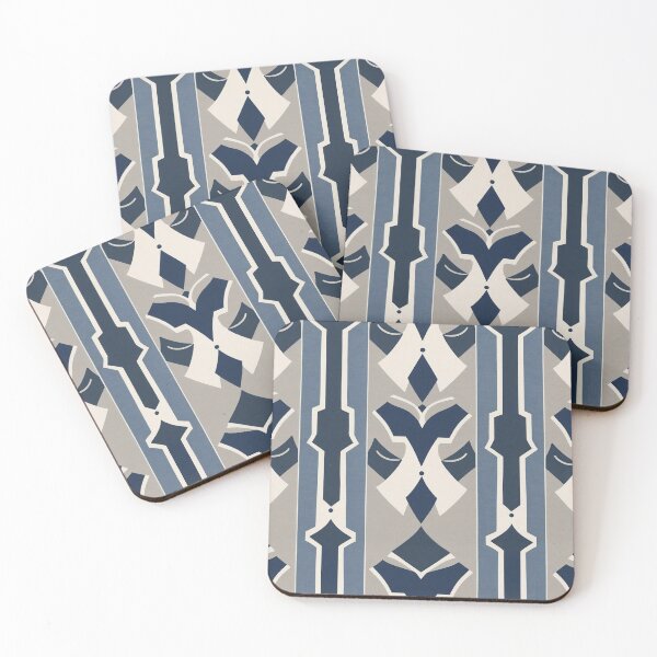Item preview, Geometric Blue and Gray Pattern designed and sold by Rue Market.