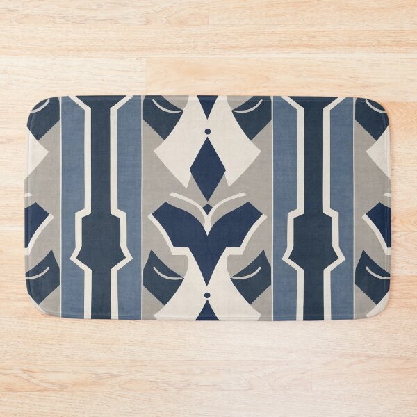 Item preview, Geometric Blue and Gray Pattern designed and sold by Rue Market.