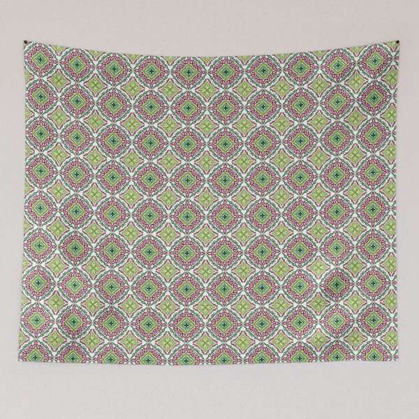 Item preview, Flower Red Green Seamless Fabric Patterns designed and sold by iSaRinRaDa.