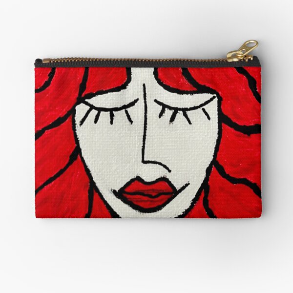Vista previa del artículo con la obra «Retrato pop art de una mujer pelirroja – Pintura moderna», diseñado y vendido por CathPainting.
