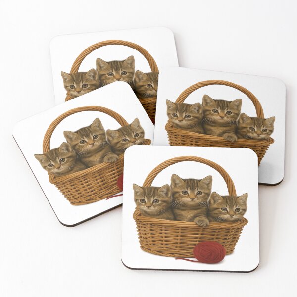 Item preview, Wicker Basket Cuddles – Tabby Kitten Trio designed and sold by © Zenscape Studio 2025.