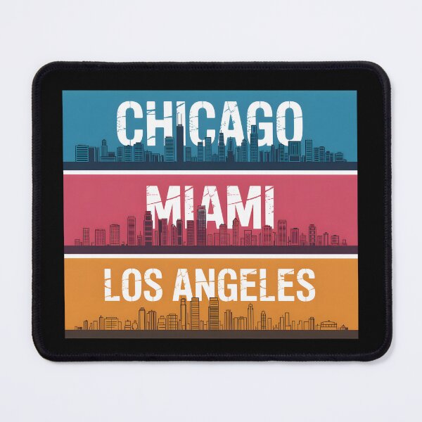 Item preview, Urban Legends Chicago, Miami & Los Angeles Skyline Vibes designed and sold by martindesignden.