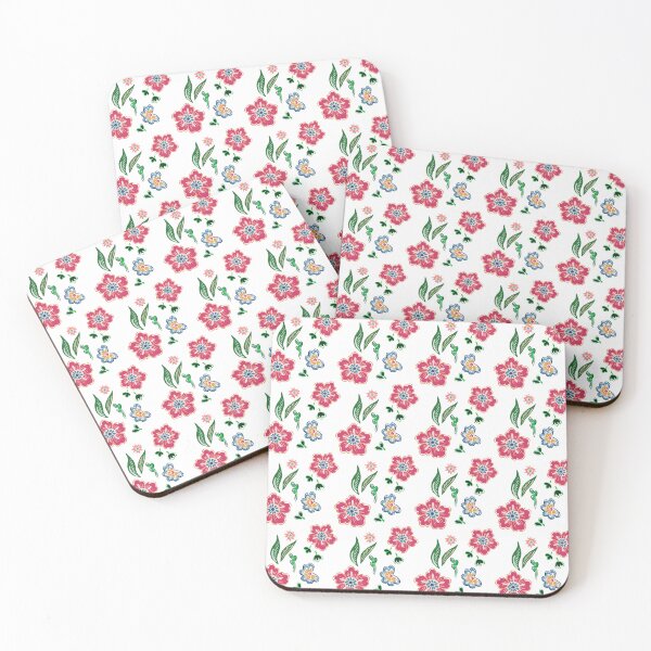 Item preview, Flower Red Green Seamless Fabric Patterns designed and sold by iSaRinRaDa.