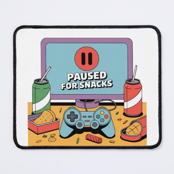 Item preview, Paused for Snacks – Gamer Snack Shirt designed and sold by KostekArtShop.
