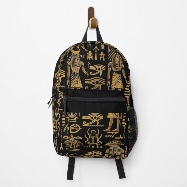 Item preview, Ancient Egyptian Patterns Collection: Hieroglyphs, Gods & Pharaohs in Gold & Black designed and sold by AV.