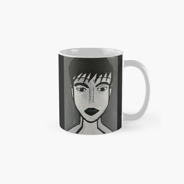 Item preview, Minimalist Black & White Portrait – Reproduction of Original Art designed and sold by CathPainting.