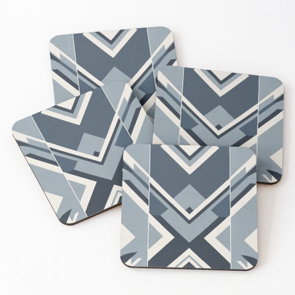 Item preview, Abstract Geometric Art in Blue Tones designed and sold by Rue Market.