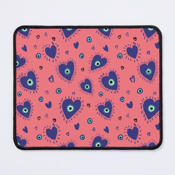 Item preview, Heart Pink Blue Seamless Fabric Patterns designed and sold by iSaRinRaDa.
