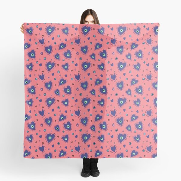 Item preview, Heart Pink Blue Seamless Fabric Patterns designed and sold by iSaRinRaDa.