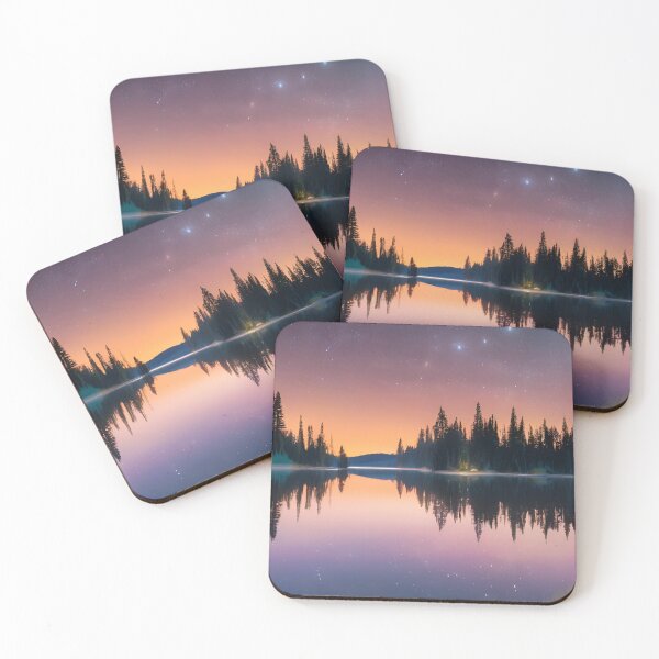 Item preview, Lake At Night. designed and sold by RisingWolfStudio.