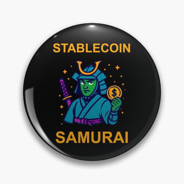 Item preview, "Stablecoin Samurai" – Strength & Stability in Crypto Design designed and sold by BitCrop.