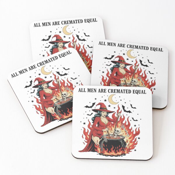 Item preview, All Men Are Cremated Equal - Witch Brewing Skeleton designed and sold by DropRomance.