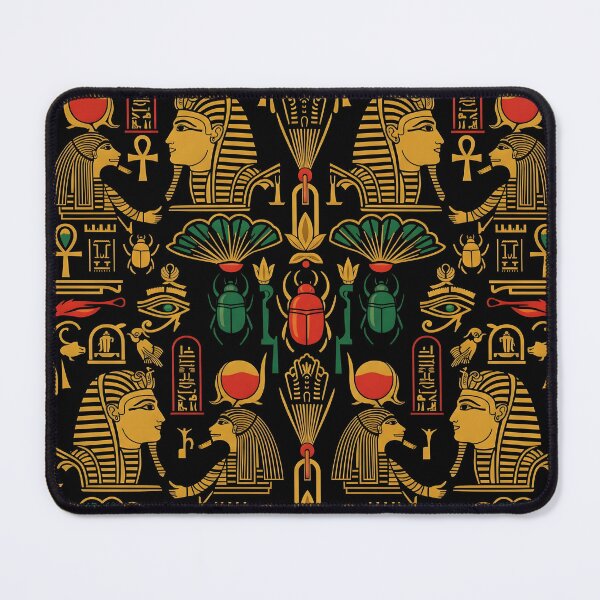 Item preview, Ancient Egyptian Patterns Collection: Hieroglyphs, Gods & Pharaohs in Gold & Black designed and sold by AV.