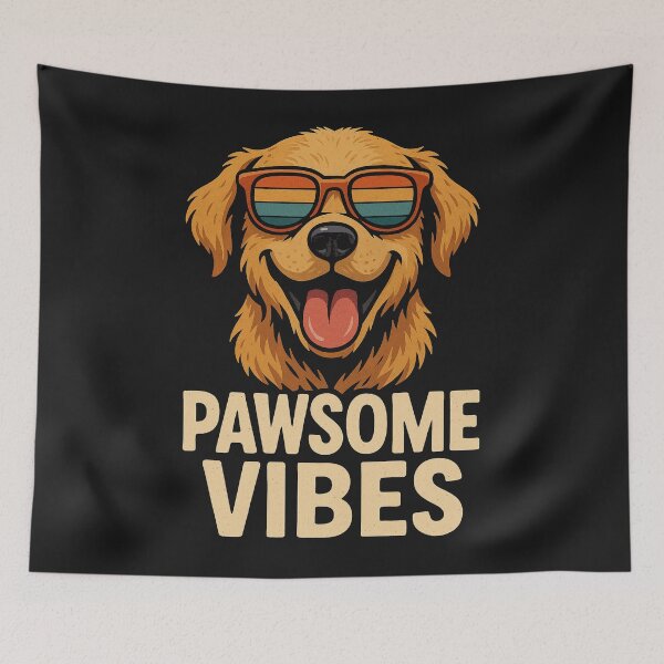 Item preview, Pawsome Vibes Cool Dog designed and sold by LiveOutdoor.