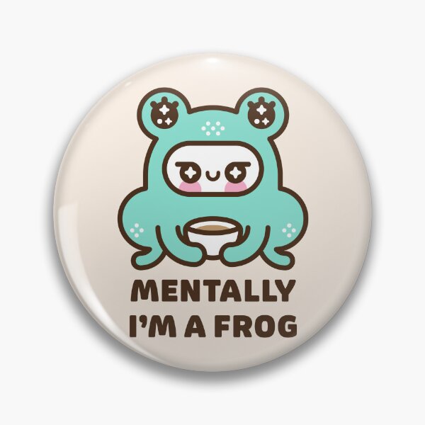 Item preview, Mentally I’m a Frog – Funny Mental Health Frogcore Design designed and sold by musingtreeart.