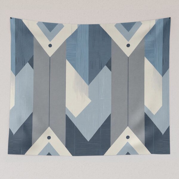 Item preview, Geometric Abstract Design with Blue Tones designed and sold by Rue Market.