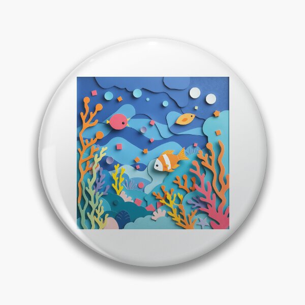 Item preview, Vibrant Underwater Paper Collage designed and sold by sharon1210.