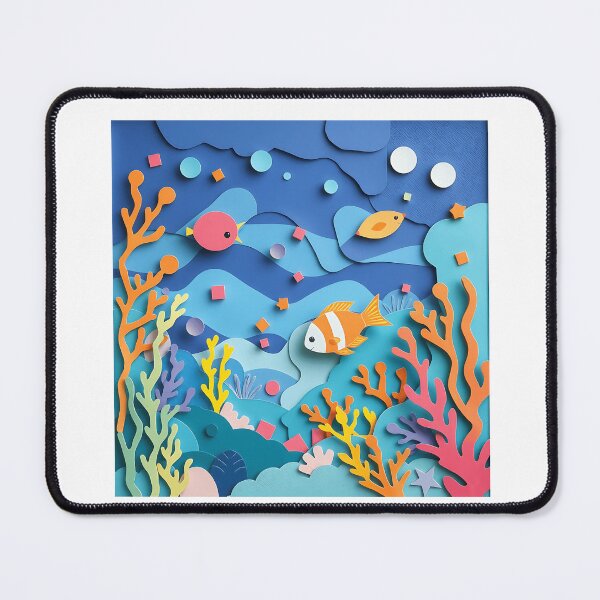 Item preview, Vibrant Underwater Paper Collage designed and sold by sharon1210.
