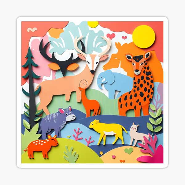 Item preview, Vibrant Wild Animal Collage designed and sold by sharon1210.