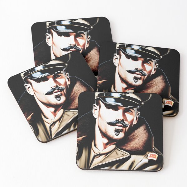 Item preview, Gay Pride 1940's Leather Military Airman Daddy Berlin Leder Pride Graphic Design designed and sold by ItsAKinkThing.
