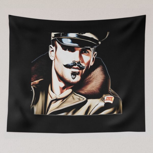 Item preview, Gay Pride 1940's Leather Military Airman Daddy Berlin Leder Pride Graphic Design designed and sold by ItsAKinkThing.