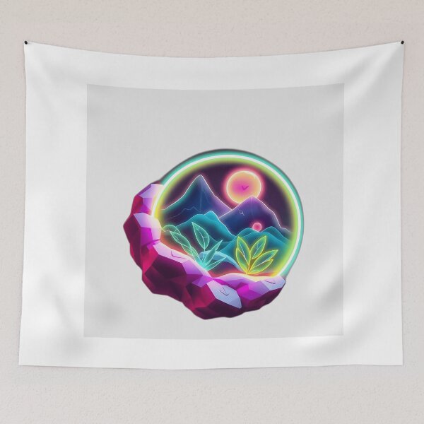 Item preview, Retro Neon Nature-Tech Fusion designed and sold by sharon1210.