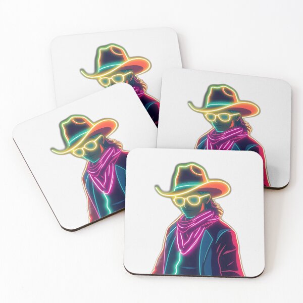 Item preview, Retro Neon Cowboy Artwork designed and sold by sharon1210.
