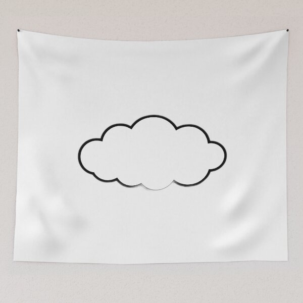Item preview, Monochrome Minimalist Cloud Art designed and sold by sharon1210.