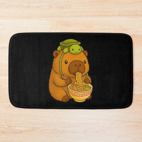 Item preview, Cute Capybara and Turtle Backpack Ramen Kawaii Capibara designed and sold by ivotee.
