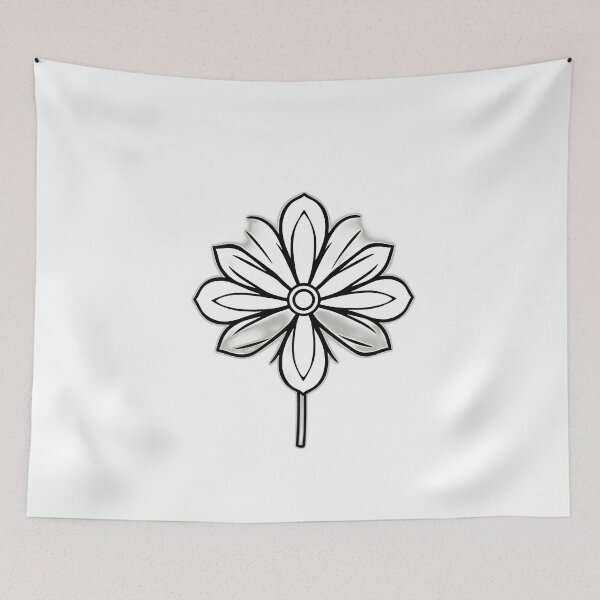 Item preview, Minimalist Black-Line Flower Art designed and sold by sharon1210.