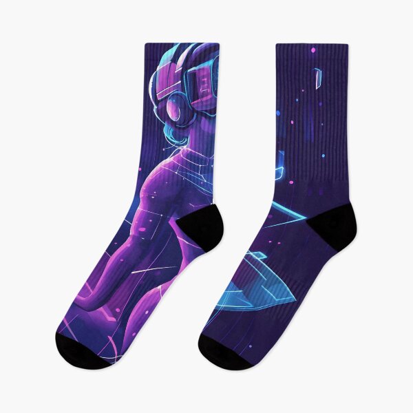 Item preview, Cyber Dreamscape – Futuristic VR Woman in Neon Virtual World designed and sold by !Shirt Stains!.