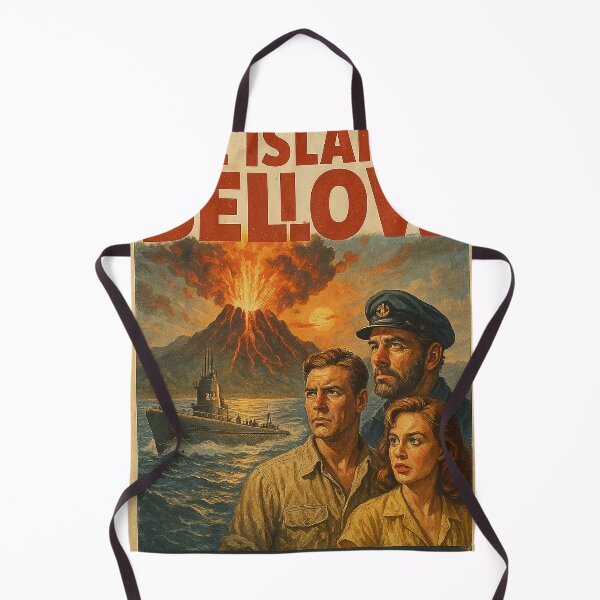 Item preview, The Islands Below – Retro Submarine Adventure Poster designed and sold by NeonVaultStudio.