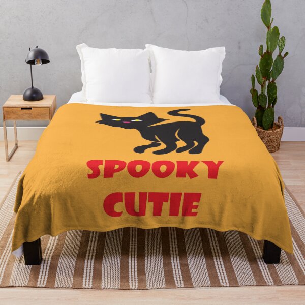 Item preview, Spooky Cutie - Funny Halloween Black Cat designed and sold by ToluaPrints.