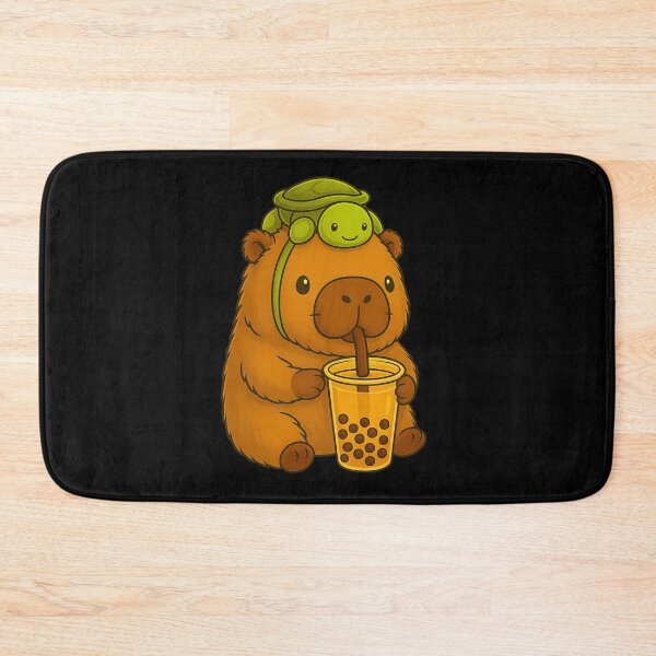 Item preview, Cute Capybara and Turtle Backpack Boba Tea Bubble Kawaii Capibara designed and sold by ivotee.