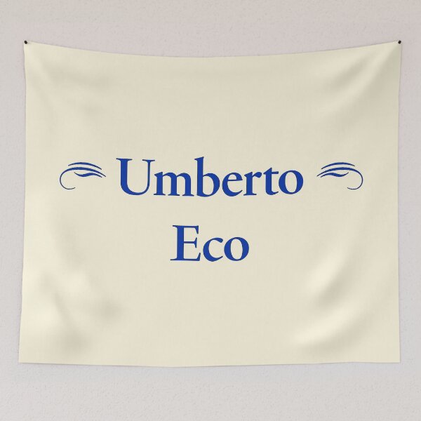 Item preview, Umberto Eco,  Italian Medievalist, Classic Literature designed and sold by CharlottePlaceArt.