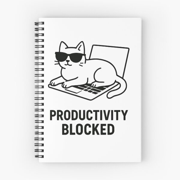 Item preview, Laptop Cat Blocking Productivity Lazy Cat Blocking Laptop Work designed and sold by Taans-Creation.