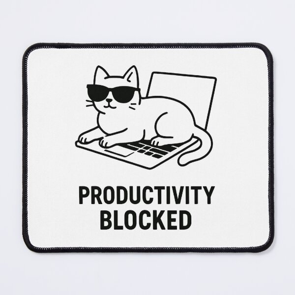 Item preview, Laptop Cat Blocking Productivity Lazy Cat Blocking Laptop Work designed and sold by Taans-Creation.