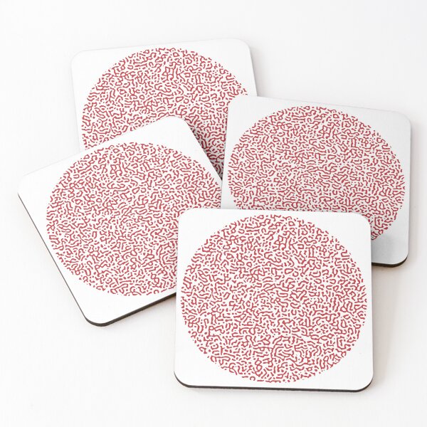 Item preview, Abstract Turing Pattern Puffer Red designed and sold by FunnyFeelingStudio.