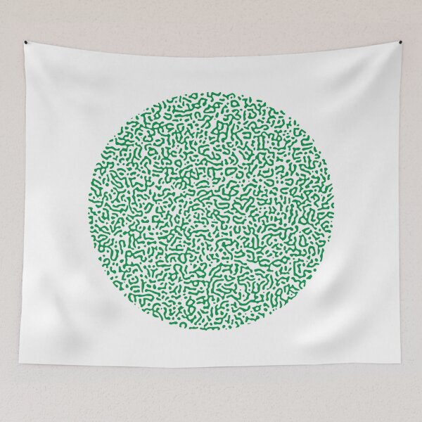 Item preview, Abstract Turing Pattern Puffer Fish Green designed and sold by FunnyFeelingStudio.