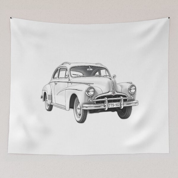Item preview, Detailed Vintage Car Charcoal Sketch designed and sold by sharon1210.